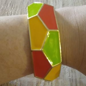Green, Orange and Yellow Cuff Bracelet